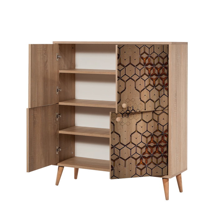 Hanah Home Multilux-720 Armario Multiusos Roble Sonoma